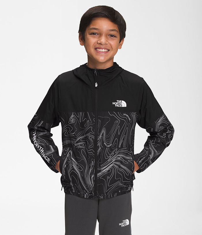 Chaqueta The North Face Niño Negras Printed Windwall™ Sudadera Con Capucha 48613IDKV